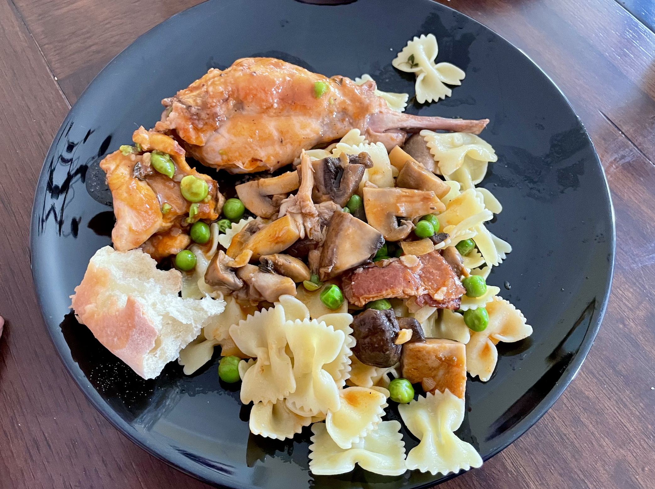 Lapin à la Chasseur (Hunter Rabbit) with Mushrooms